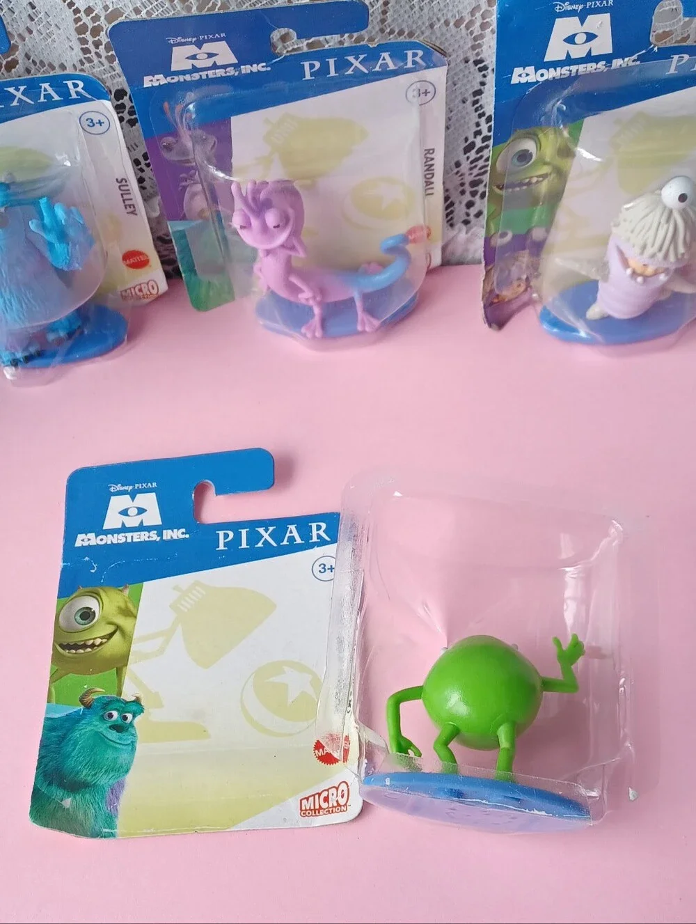 MIXED LOT (4) NEW DISNEY PIXAR MONSTERS, INC. MICRO COLLECTION ACTION FIGURES
